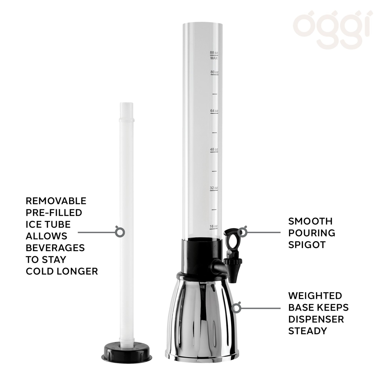 Oggi Beer & BeverageTowerDispenser 2.83L-4