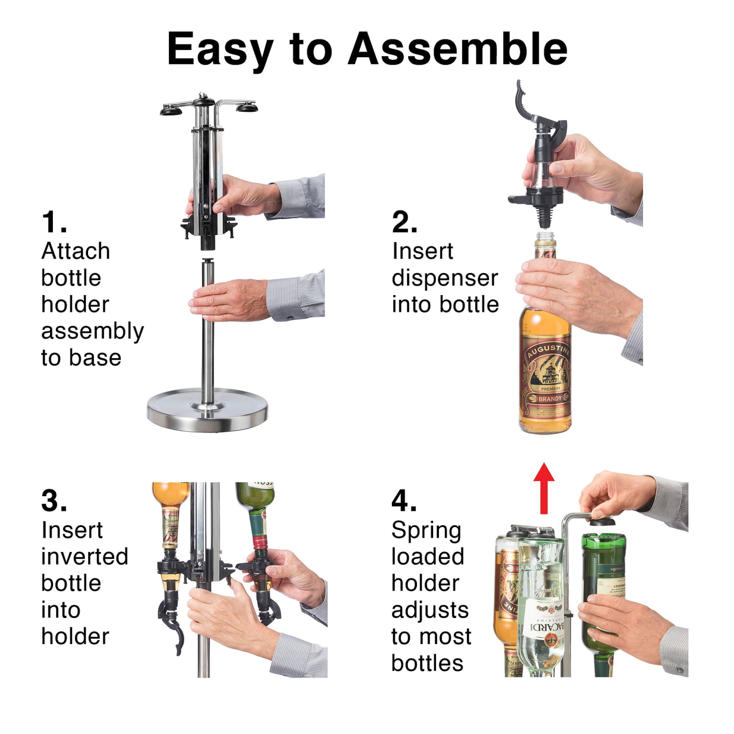 Oggi Pro 3 Bottle Revolving Dispenser-4
