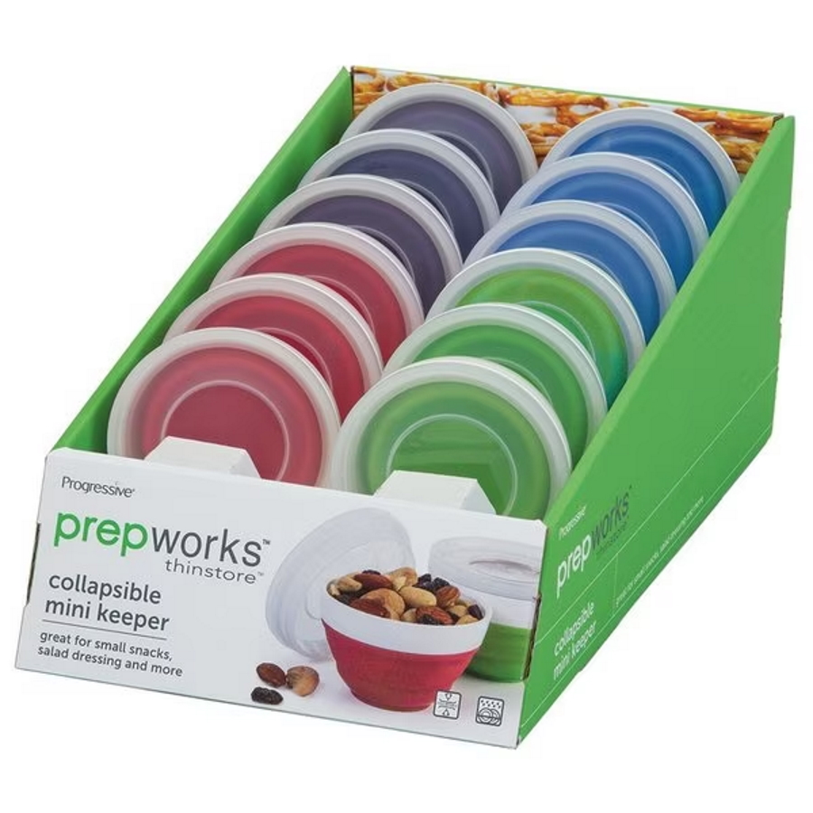 Progressive Collapsible Mini Keeper With Lids Assorted Colors-4