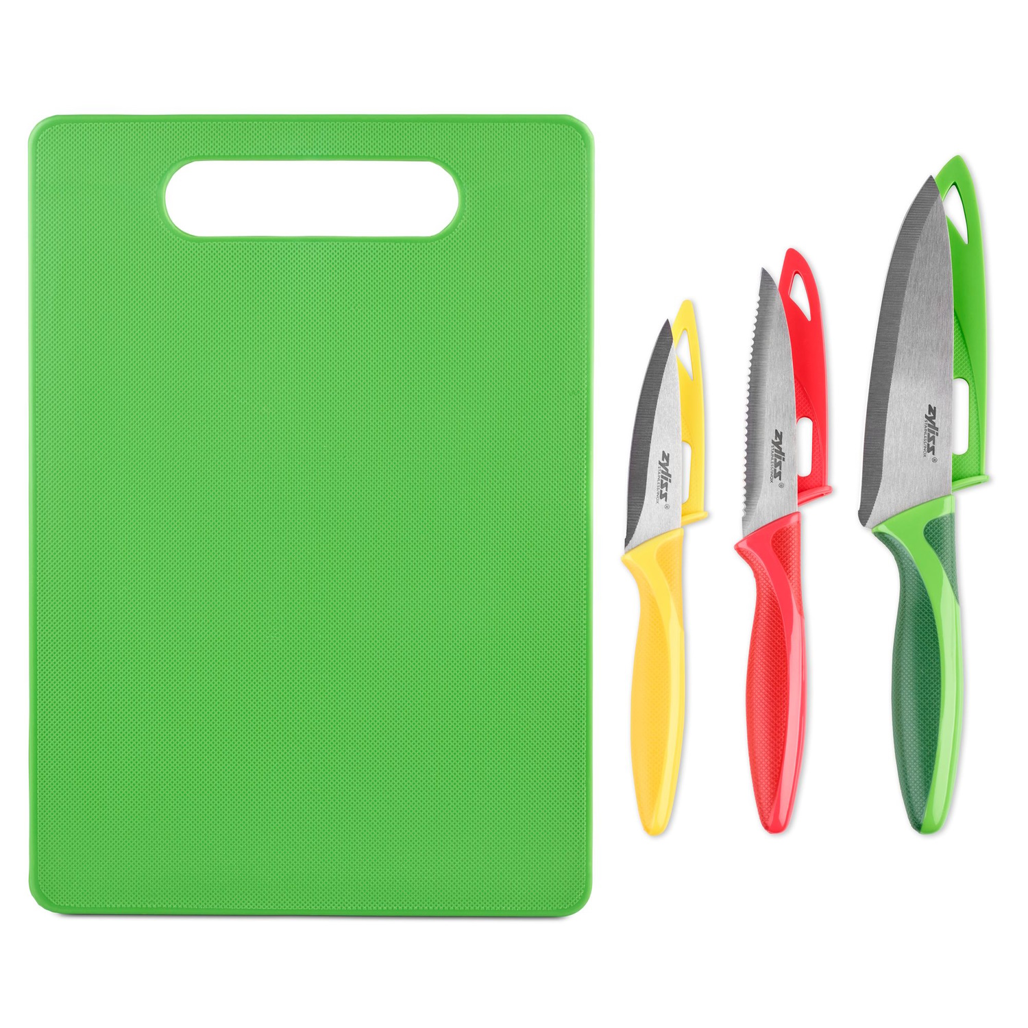 Zyliss Chopping Board & 3pc Knife Set-1
