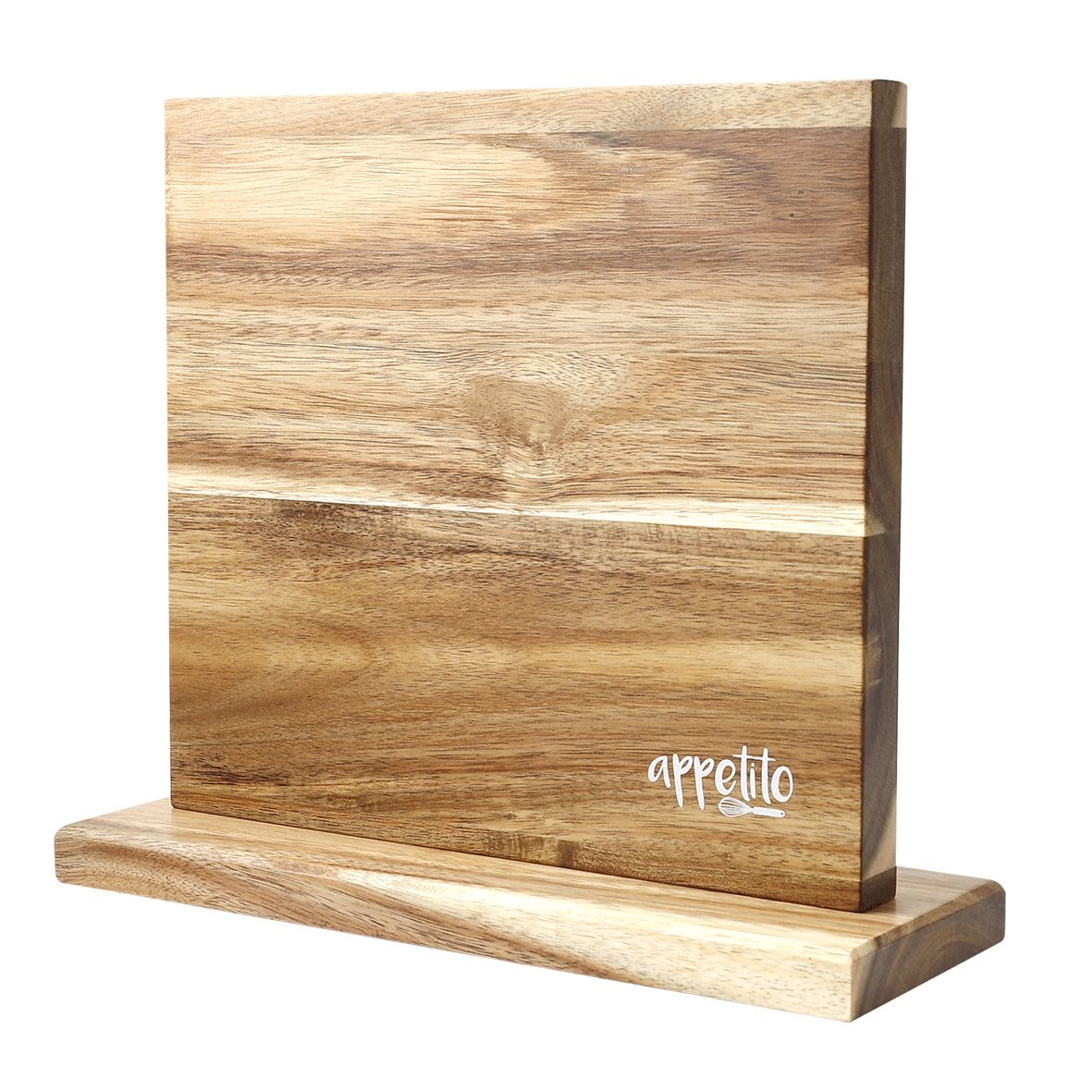 Appetito Magnetic Knife Stand Double Sided - Acacia Wood-1
