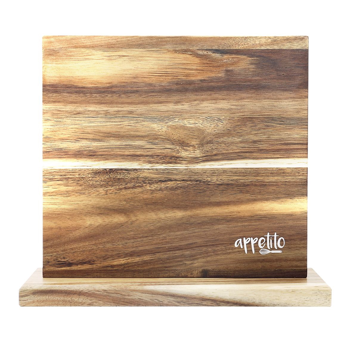 Appetito Magnetic Knife Stand Double Sided - Acacia Wood-2