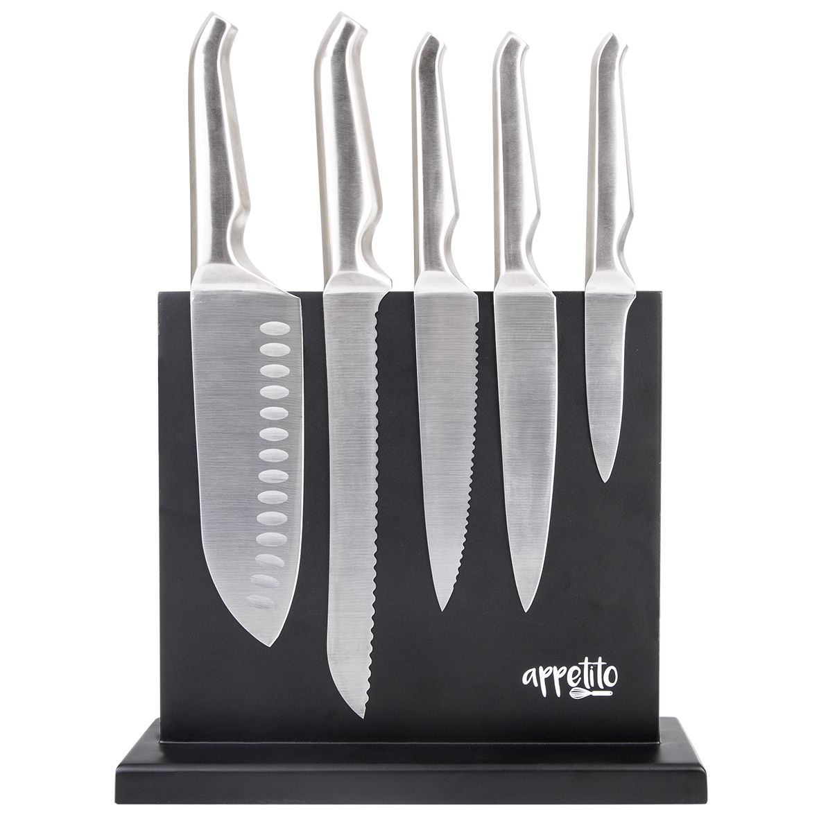 Appetito Magnetic Knife Stand Double Sided - Matte Black-4