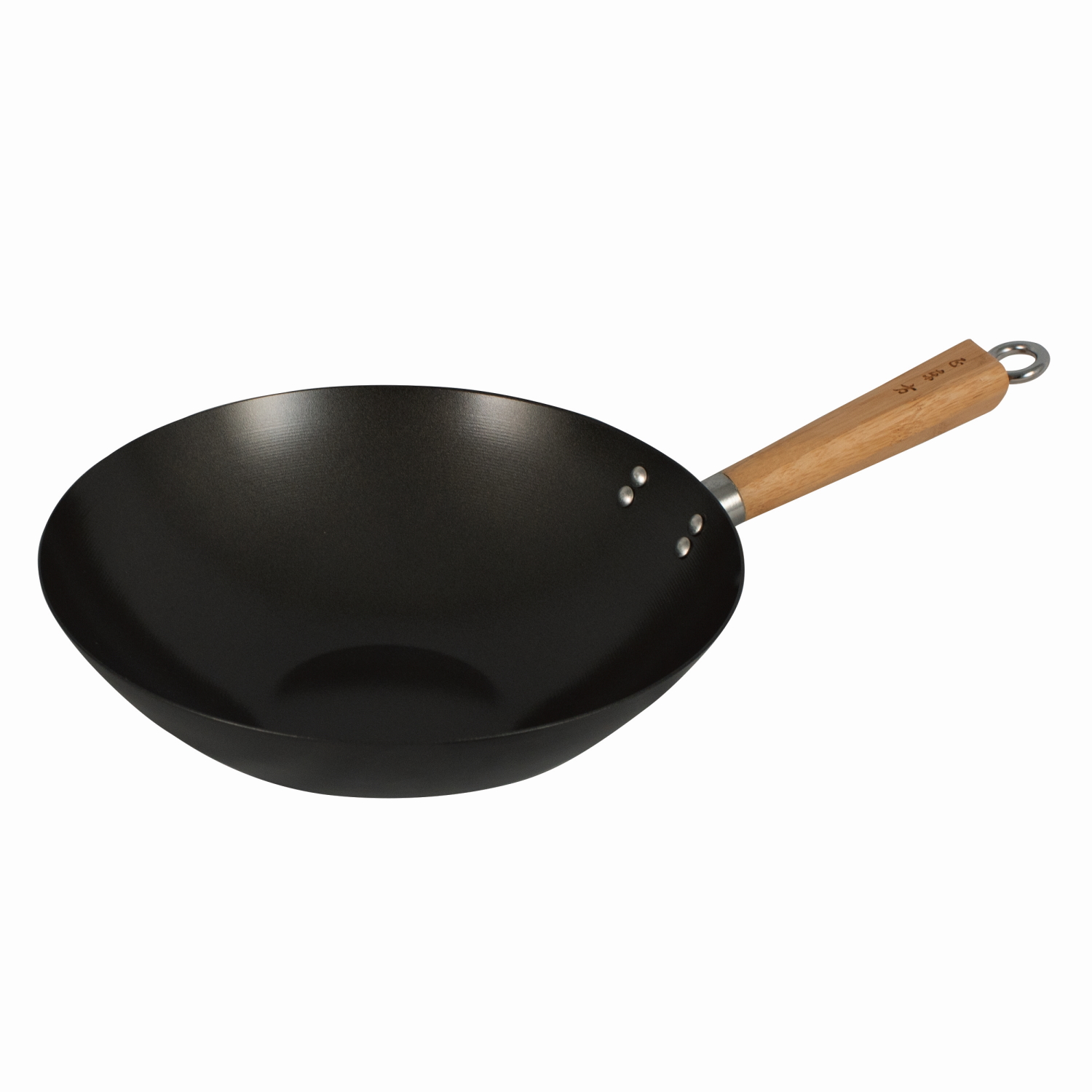 Avanti Wok 30cm-Carbon Bamboo Handle-3