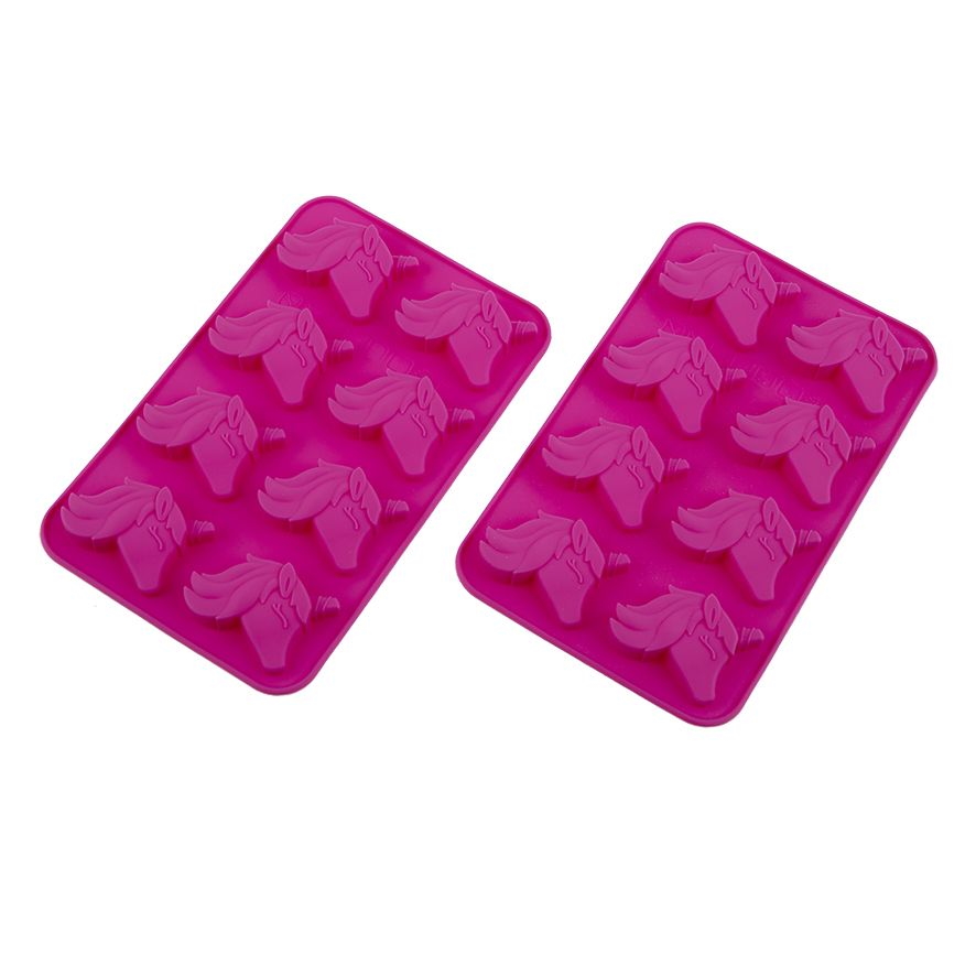 Daily Bake Silicone Unicorn 8 Cup Chocolate Mould Set 2 - Pink