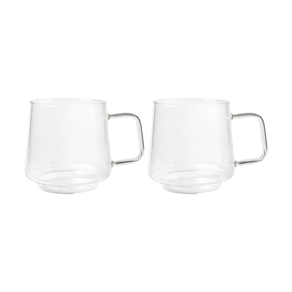 Maxwell & Williams Blend Sala Glass Mug 400ML Set of 2 Clear Gift Boxed-1