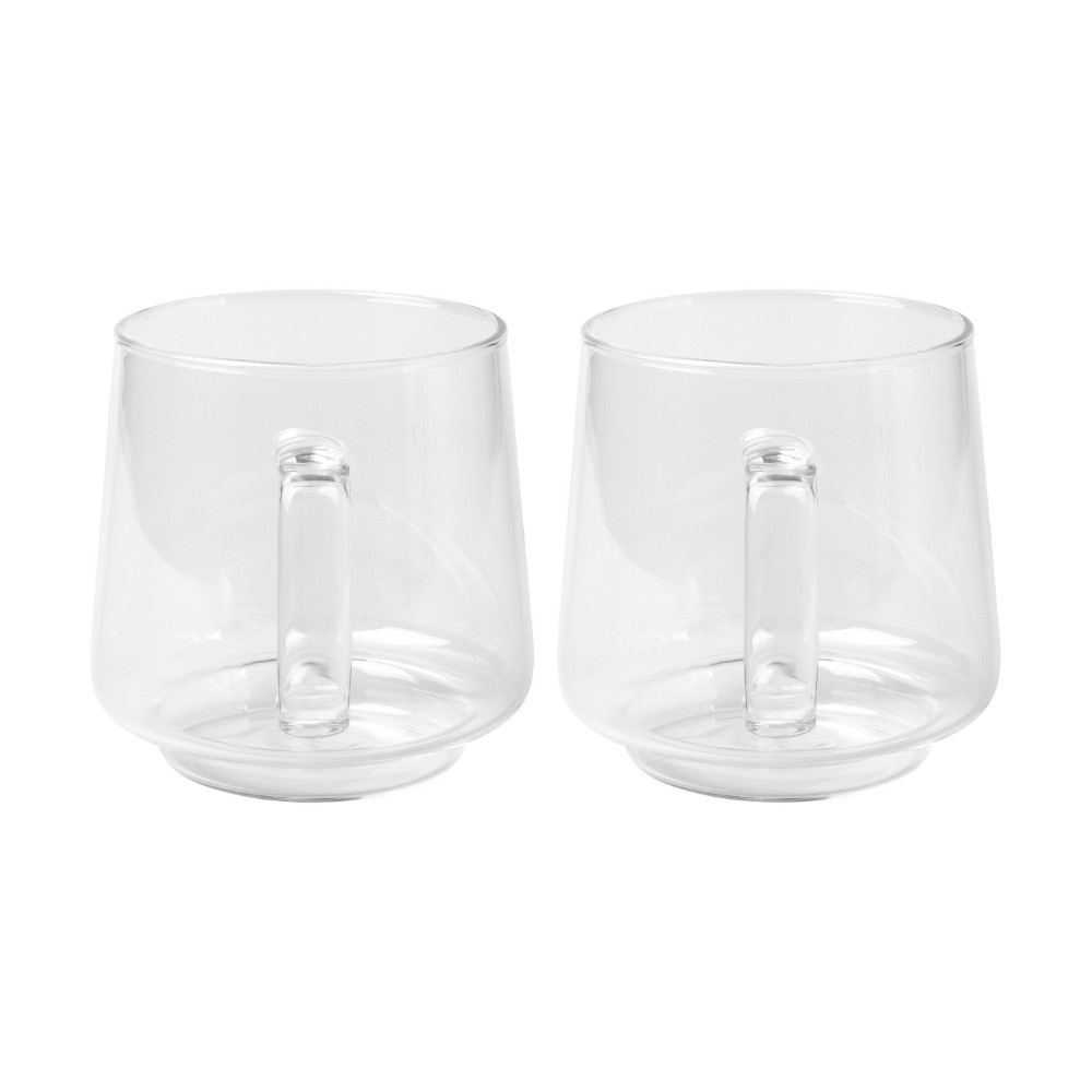 Maxwell & Williams Blend Sala Glass Mug 400ML Set of 2 Clear Gift Boxed-4