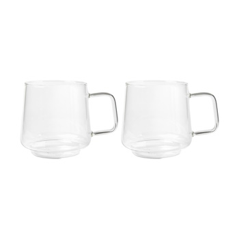 Maxwell & Williams Blend Sala Glass Mug 400ML Set of 2 Clear Gift Boxed