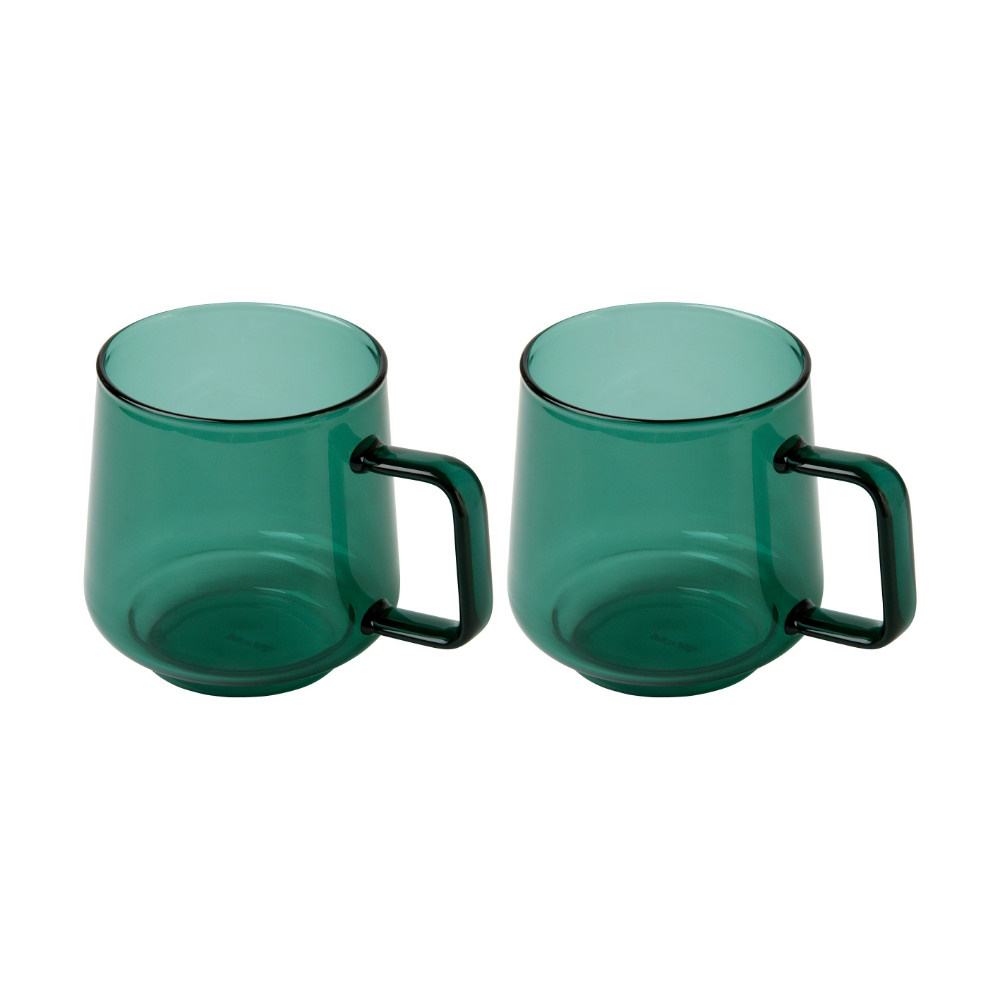 Maxwell & Williams Blend Sala Glass Mug 400ML Set of 2 Forest Gift Boxed-4