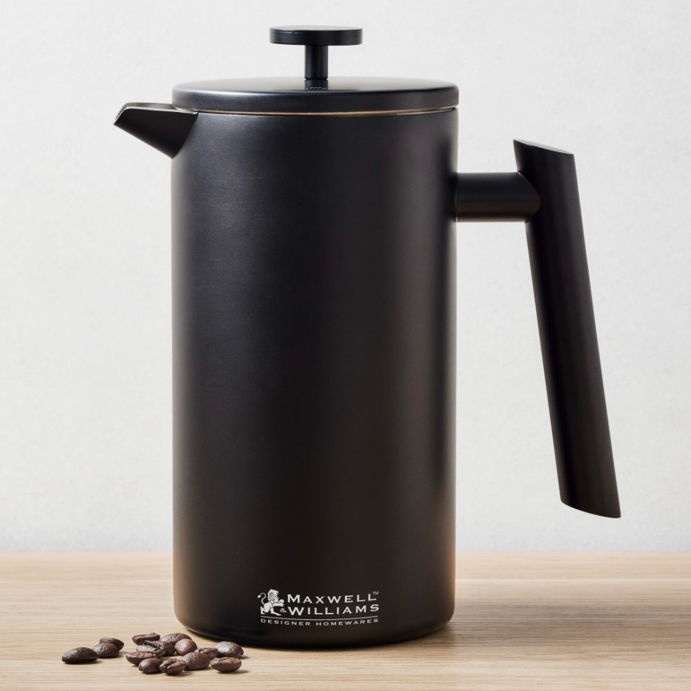 Maxwell & Williams Blend Robusta Double Wall Plunger 1L Black Gift Boxed-2