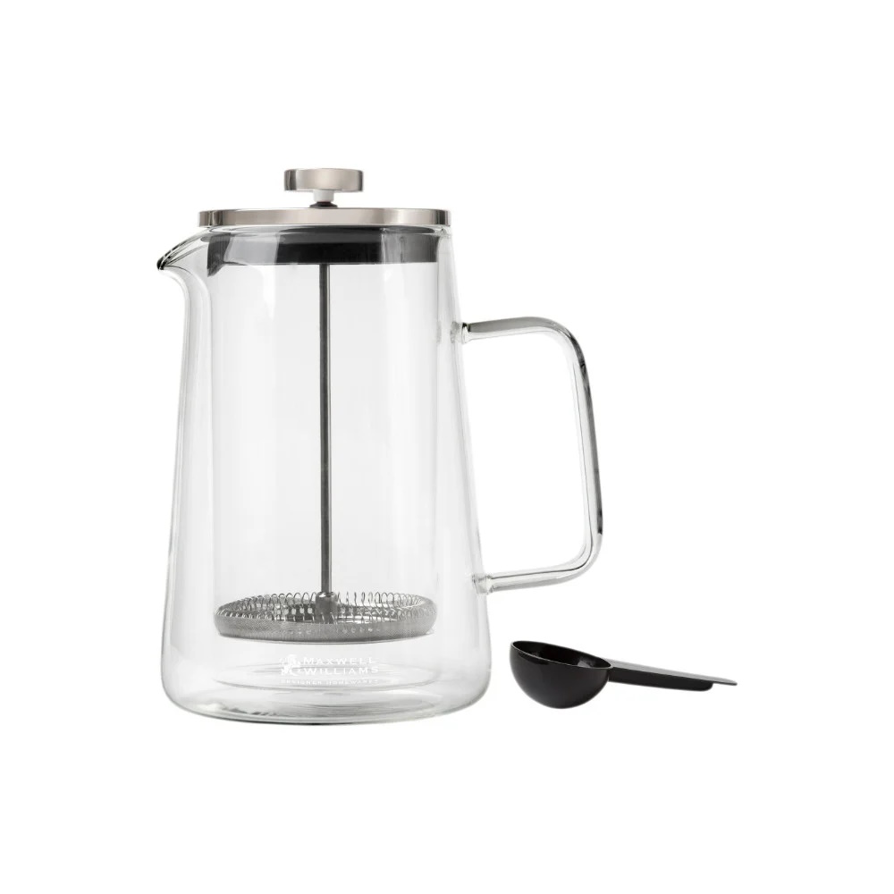 Maxwell & Williams Blend Vienna Double Wall Plunger 1L Clear Gift Boxed-1