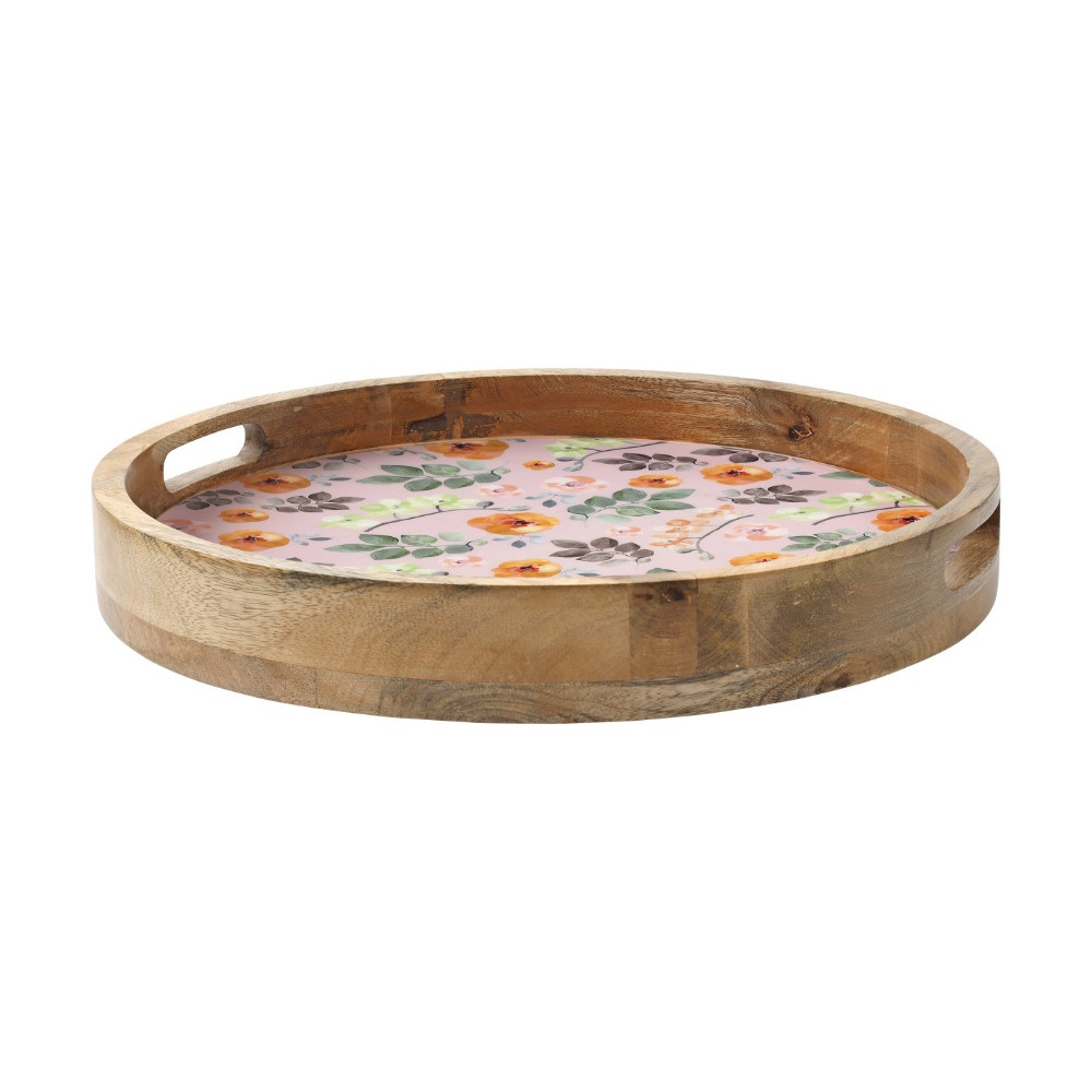 Maxwell & Williams Arcadia Round Serving Tray Wood Enamel Finish 40cm-3