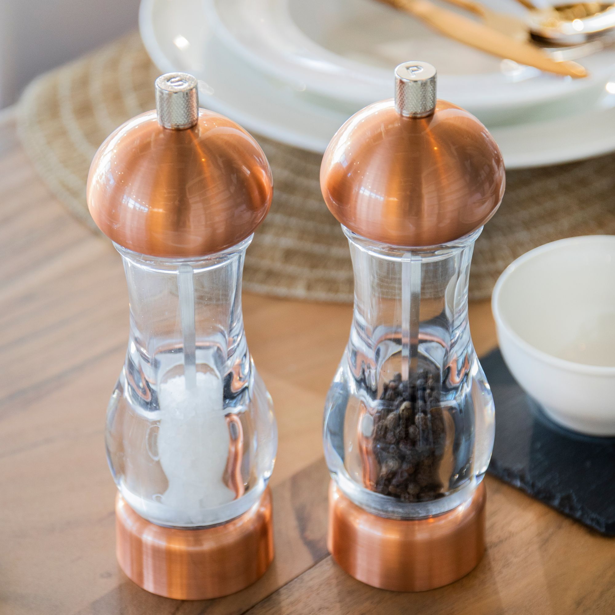 MasterCraft Copper Capstan Pepper Mill 19cm-3