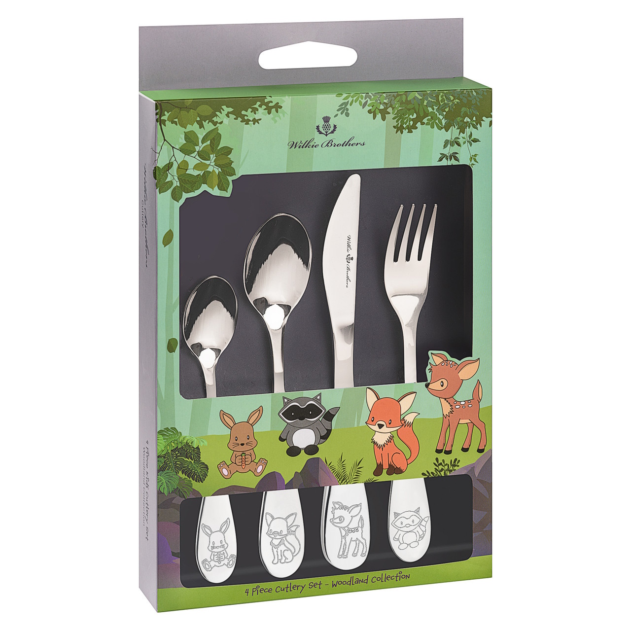 Wilkie Brothers 4Pc Kids Cutlery Woodland