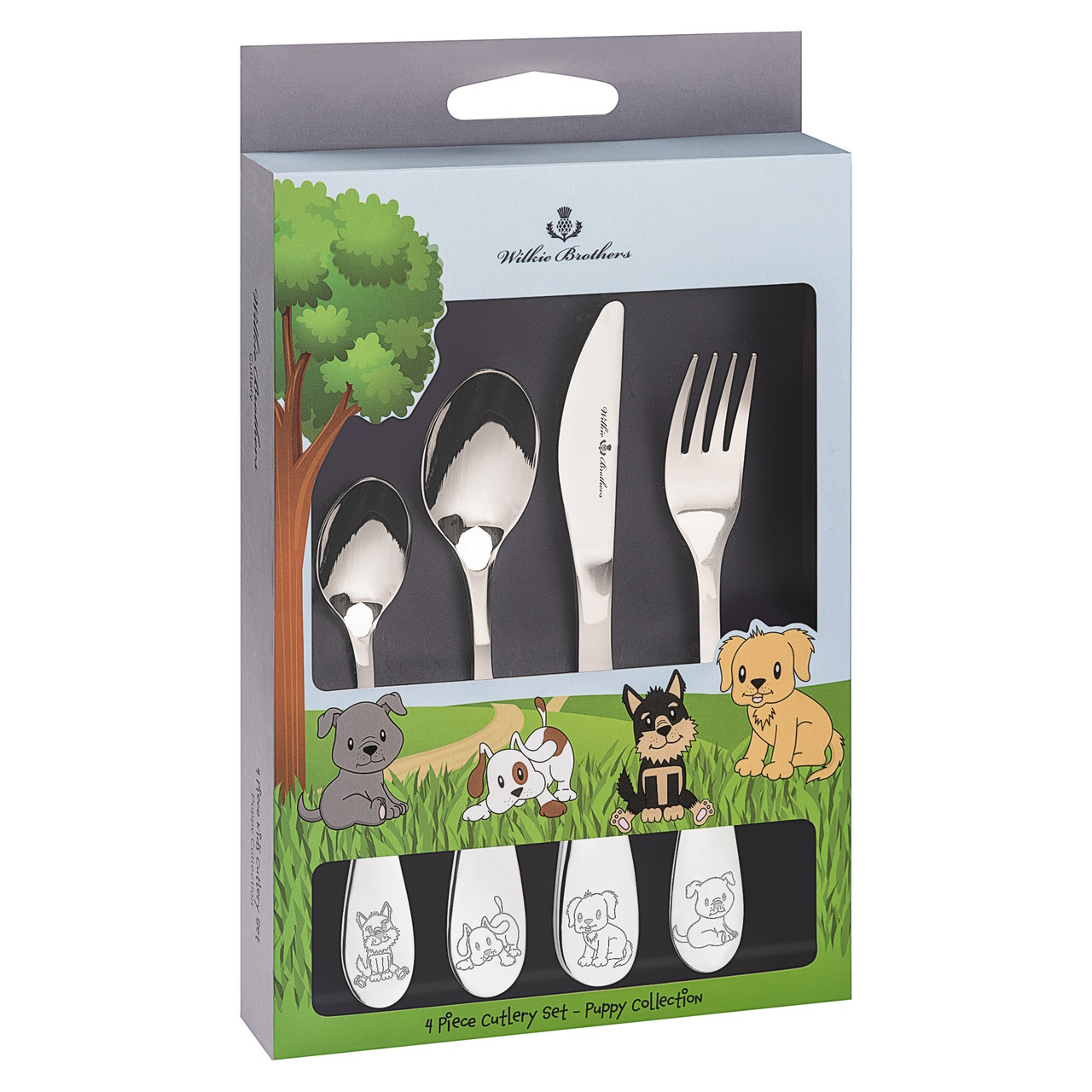 Wilkie Brothers 4Pc Kids Cutlery Puppy