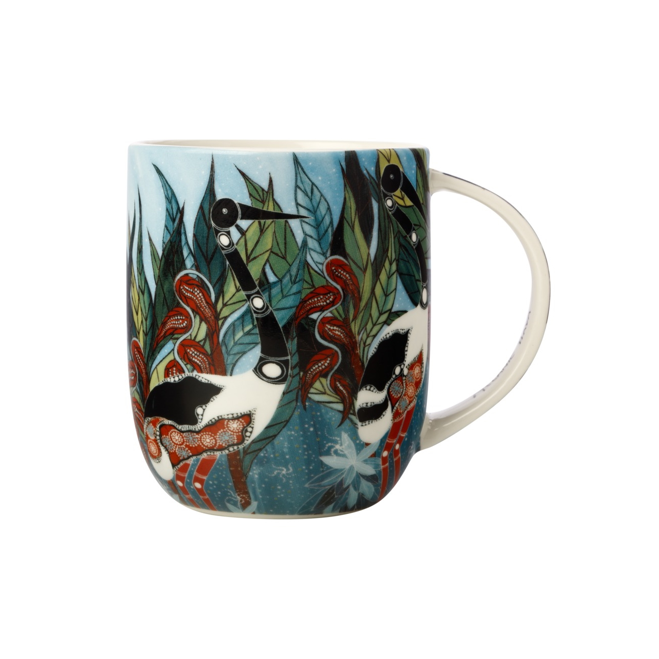 MW Melanie Hava Jugaig-Bana-Wabu Mug 440ML Jabirus Blue Gift Boxed-4