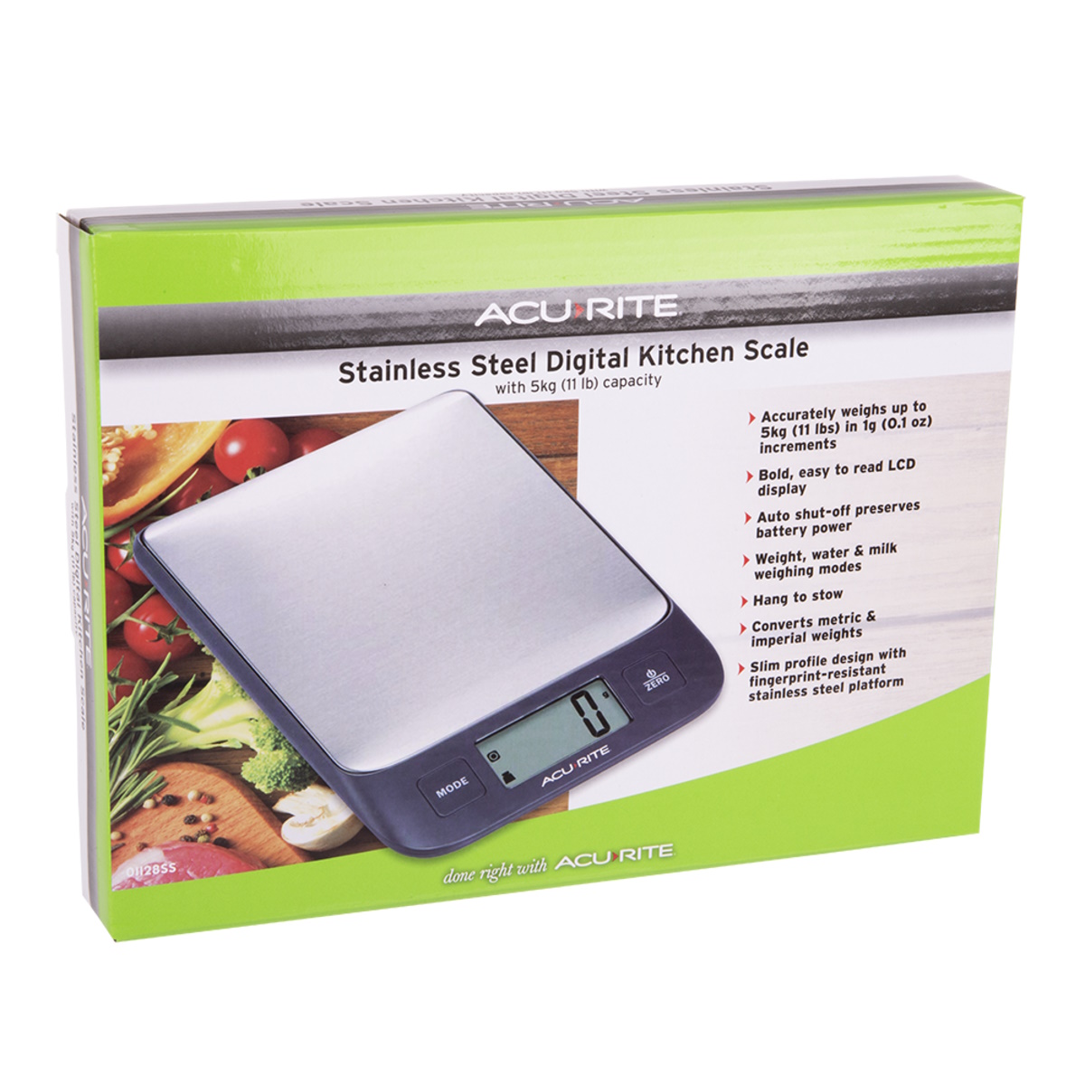 Acurite Stainless Steel Digital Kitchen Scale 1g/5kg-3