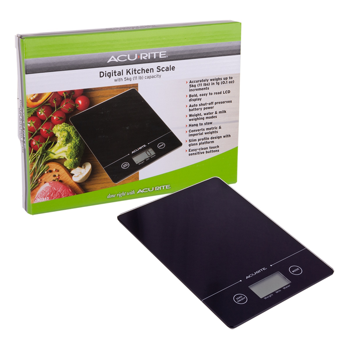 Acurite Slimline Digital Scale 1G/5KG - Black-2