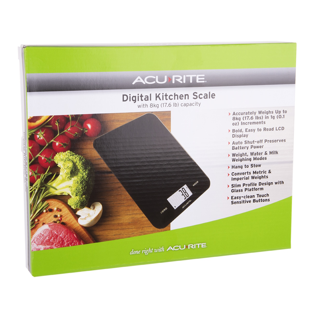 Acurite Large Slimline Digital Scale 1g/8kg (Black)-3