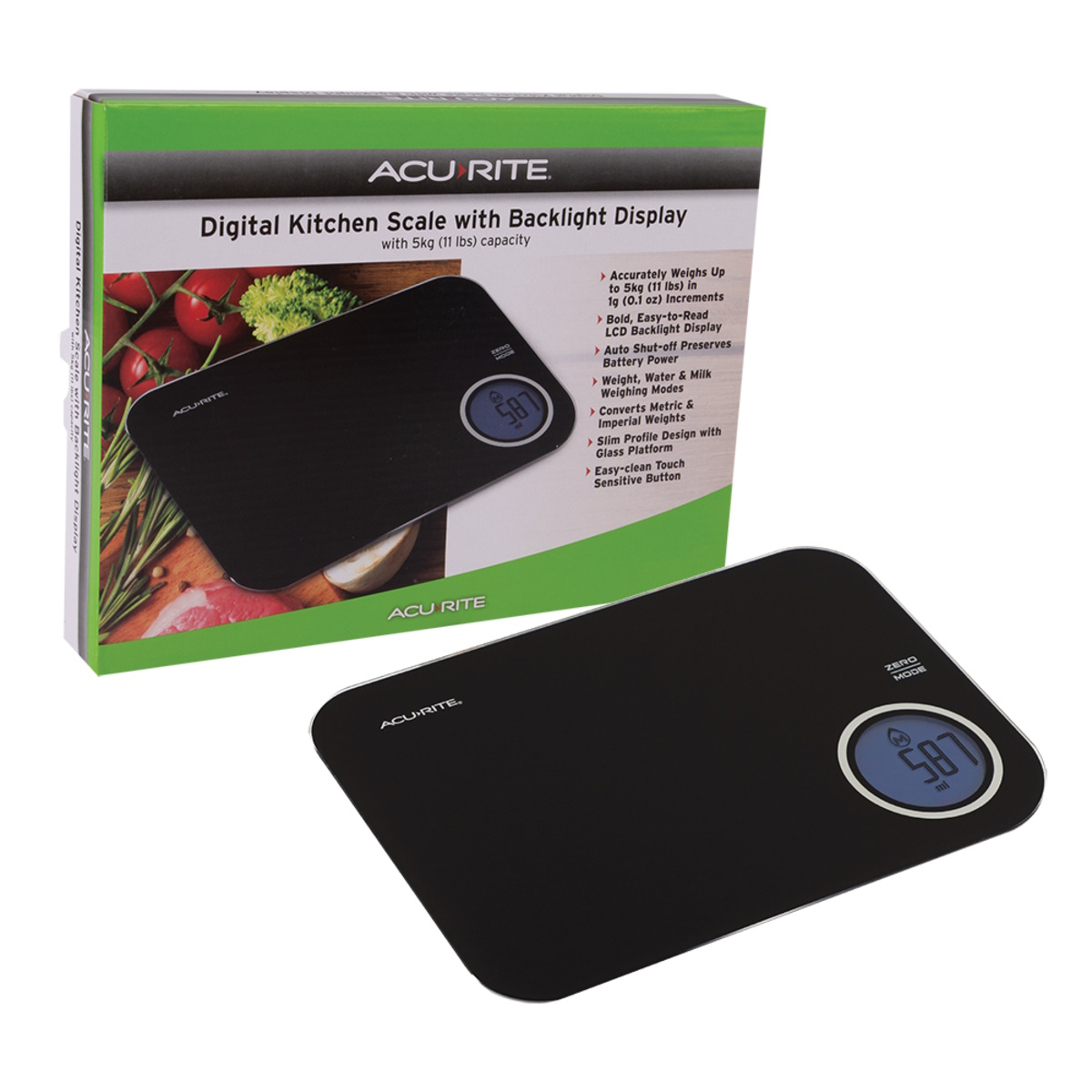 Acurite Stella Digital Scale w/Backlight (Black)