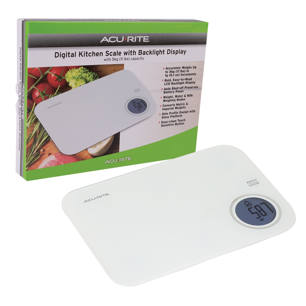 Acurite Stella Digital Scale w/Backlight (White)