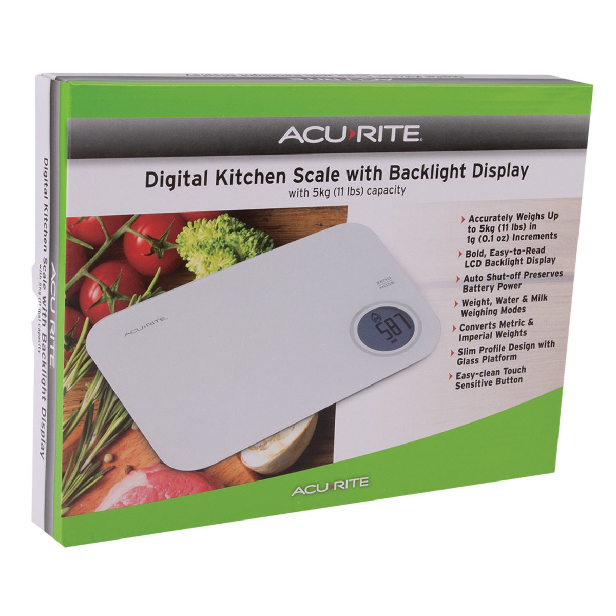 Acurite Stella Digital Scale w/Backlight (White)-3