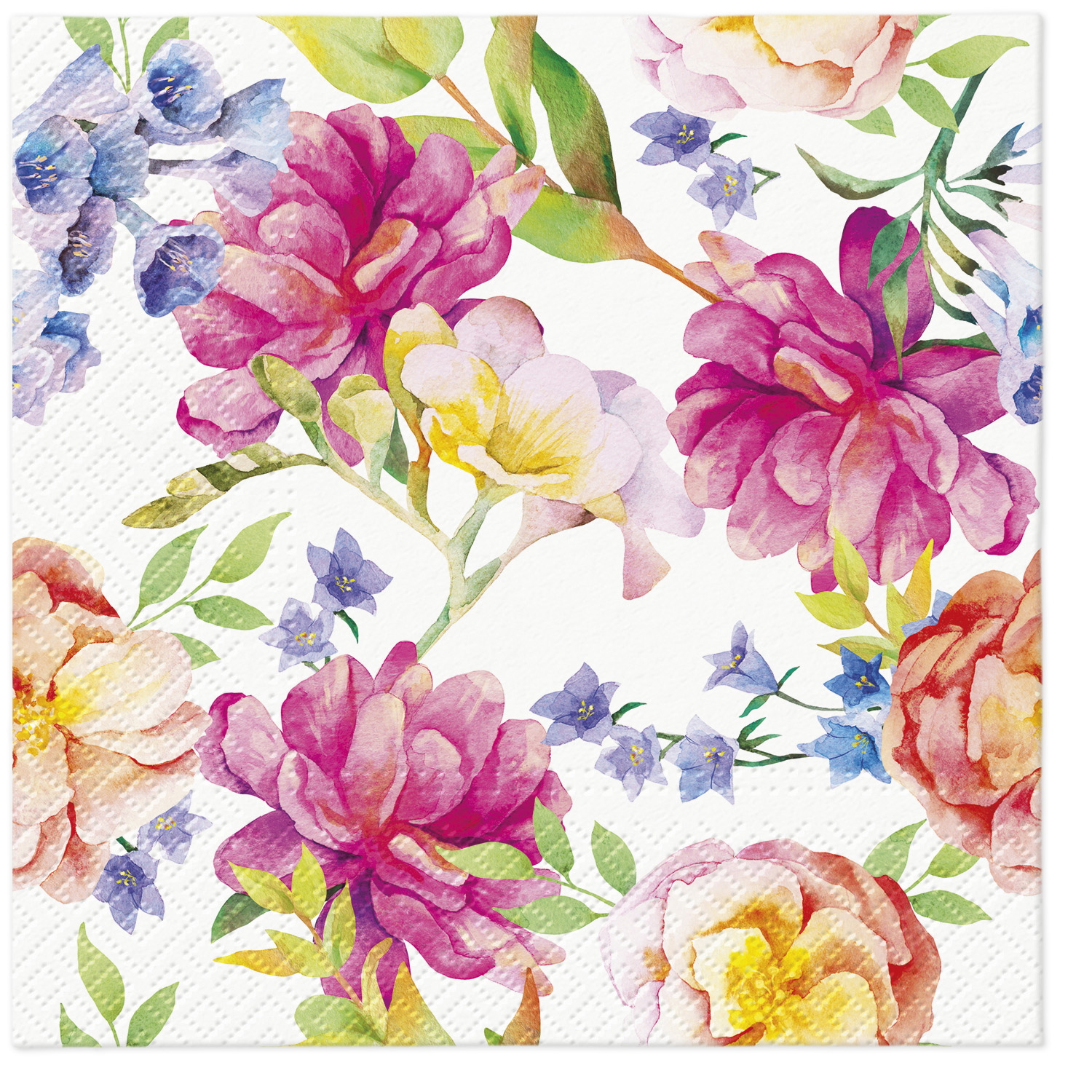 Paw Lunch Napkin 33cm Orchid With Peony-4