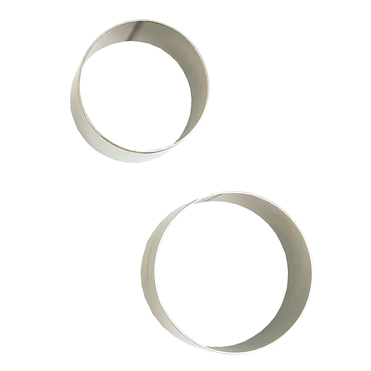 Appetito Stainless Steel Round Food Rings Set 2