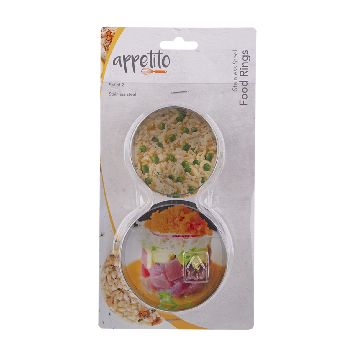 Appetito Stainless Steel Round Food Rings Set 2-3