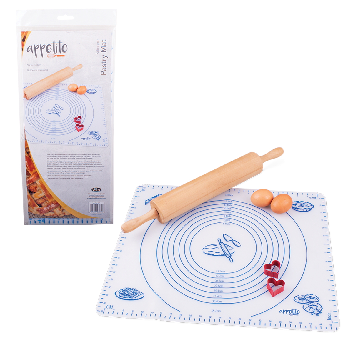 Appetito Silicone Pastry Mat 50 X 40cm-1
