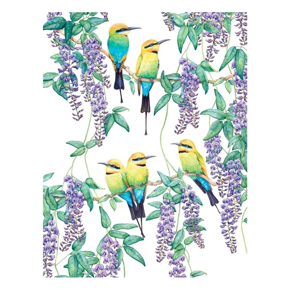 MW Royal Botanic Gardens - Garden Friends Tea Towel 50x70cm Rainbow Bee-Eater-3