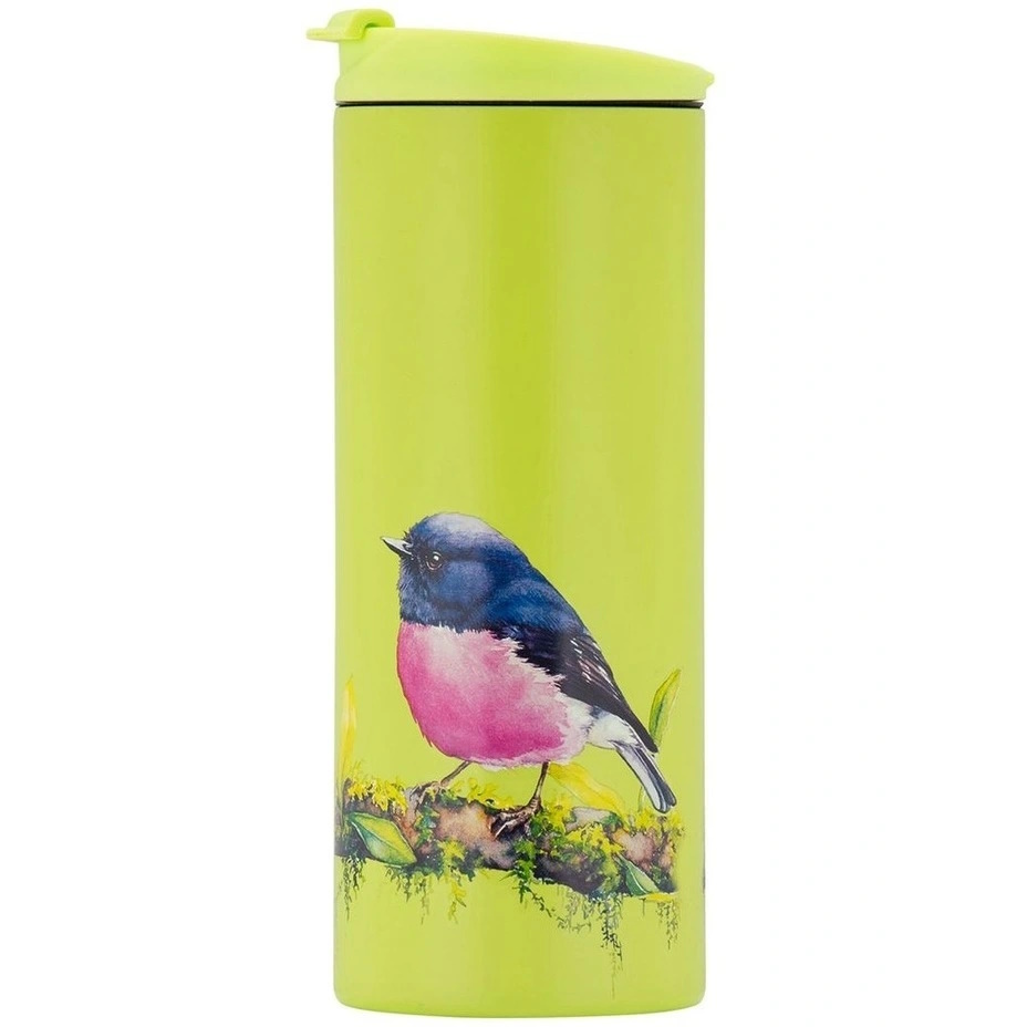 MW Katherine Castle Bird Talk Double Wall Insulated Cup 350ML Pink Robins-2