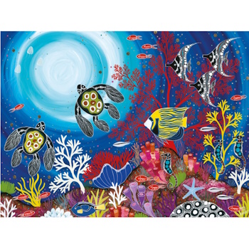 Maxwell & Williams Melanie Hava Jugaig-Bana-Wabu Tea Towel 50x70cm Reef Wonderland