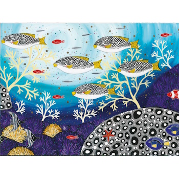 Maxwell & Williams Melanie Hava Jugaig-Bana-Wabu Tea Towel 50x70cm Goldman Sweetlips