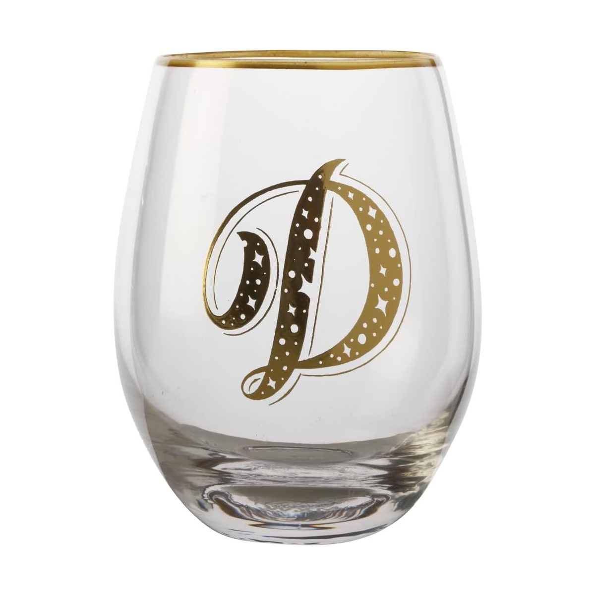 Maxwell & Williams The Letterettes Stemless Glass 500ML "D" Gift Boxed-1