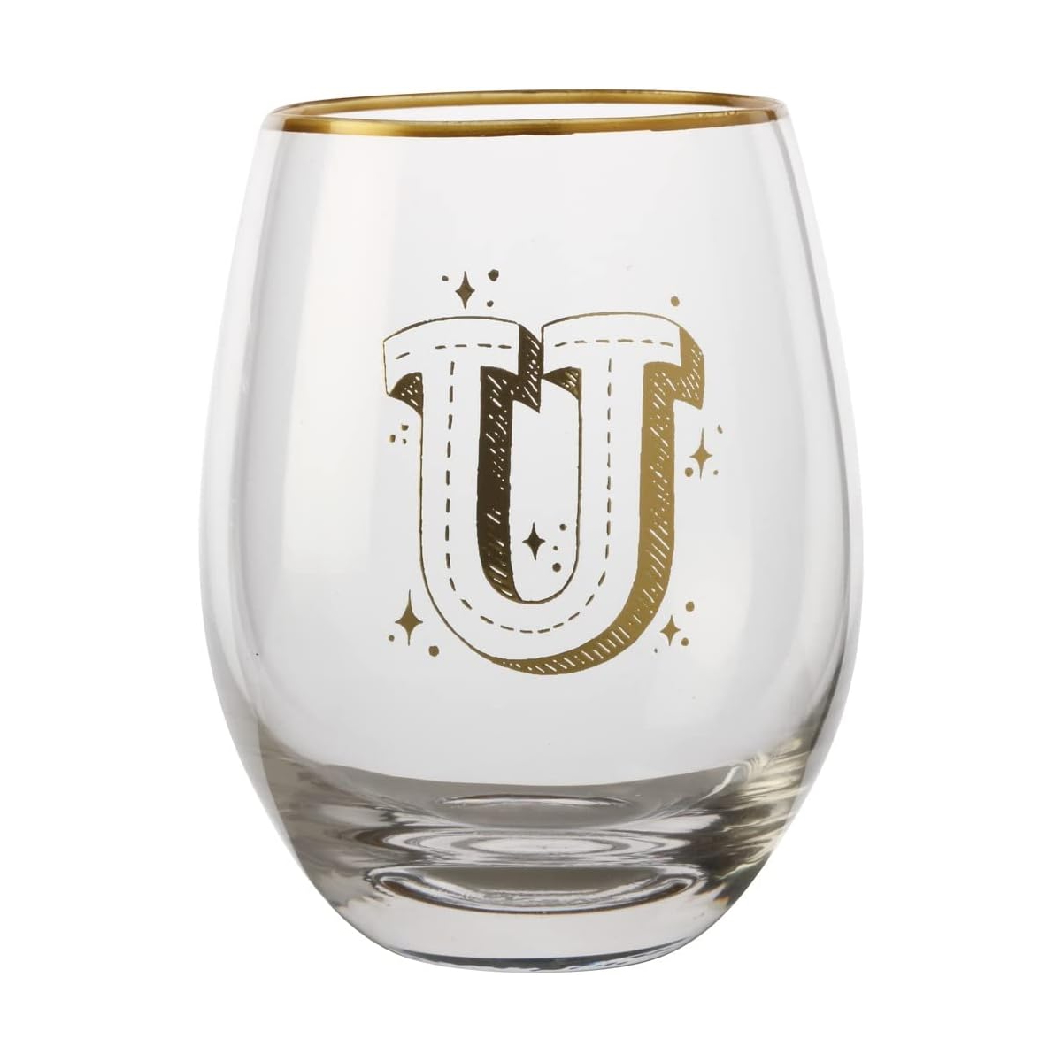 Maxwell & Williams The Letterettes Stemless Glass 500ML "U" Gift Boxed
