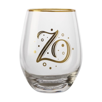 Maxwell & Williams The Letterettes Stemless Glass 500ML "Z" Gift Boxed