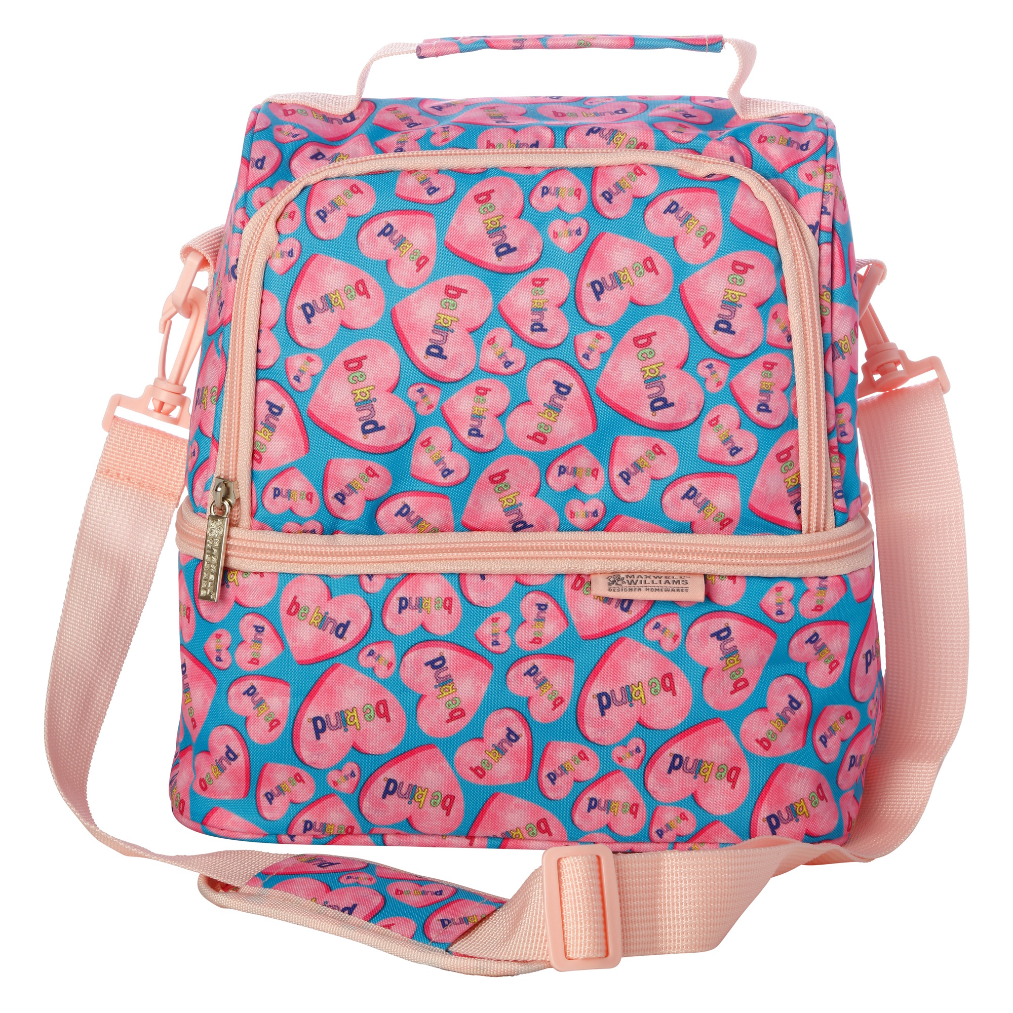 Maxwell & Williams Kasey Rainbow Be Kind Insulated Lunch Bag Hearts-3