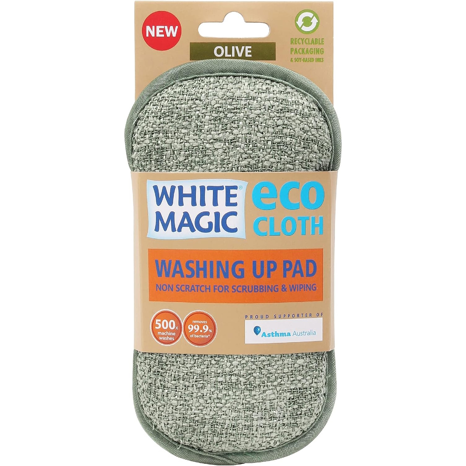 White Magic Washing Up Pad - Olive-1