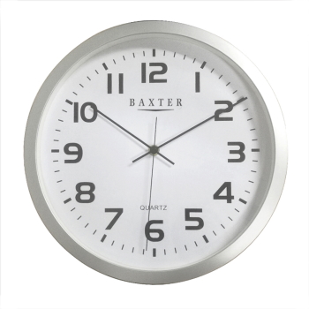 Baxter York W/Clock Arabic 30cm-Silver