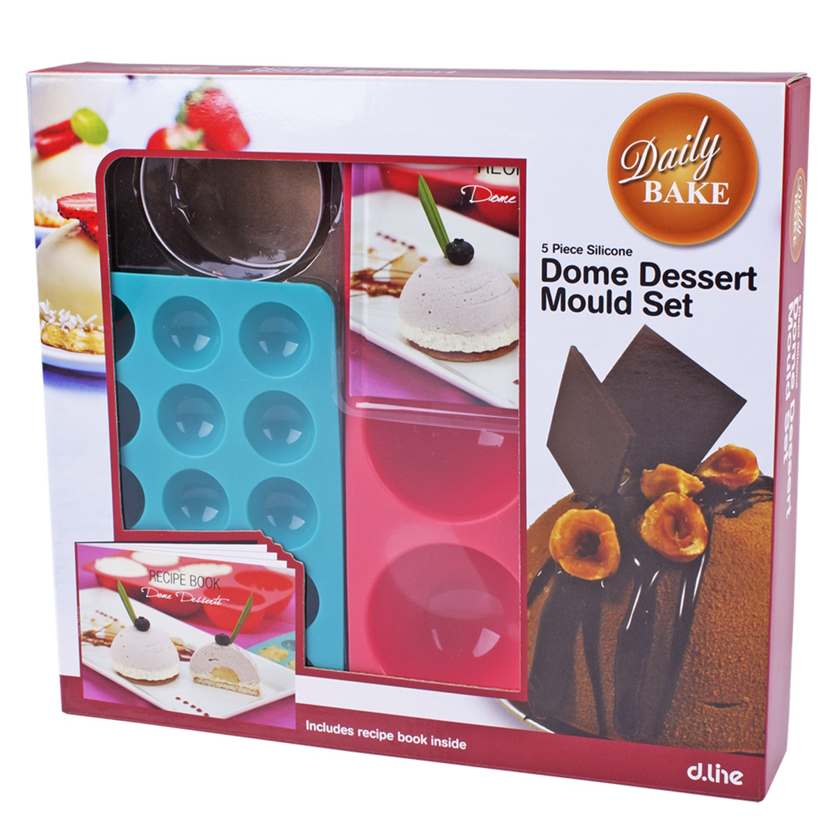 Daily Bake 5 Piece Silicone Dome Dessert Mould Gift Set-4
