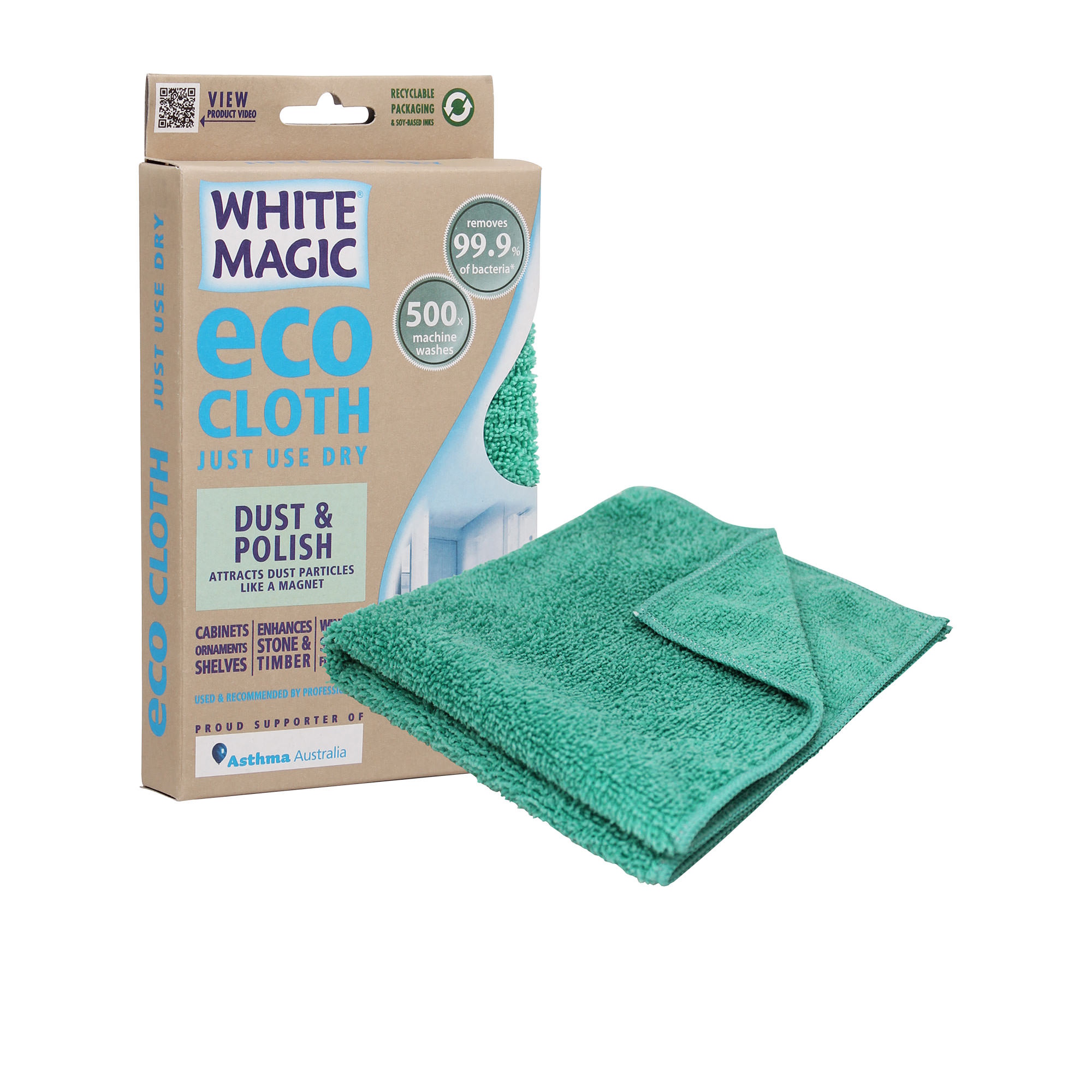 White Magic Microfibre Dust & Polish Eco Cloth-1