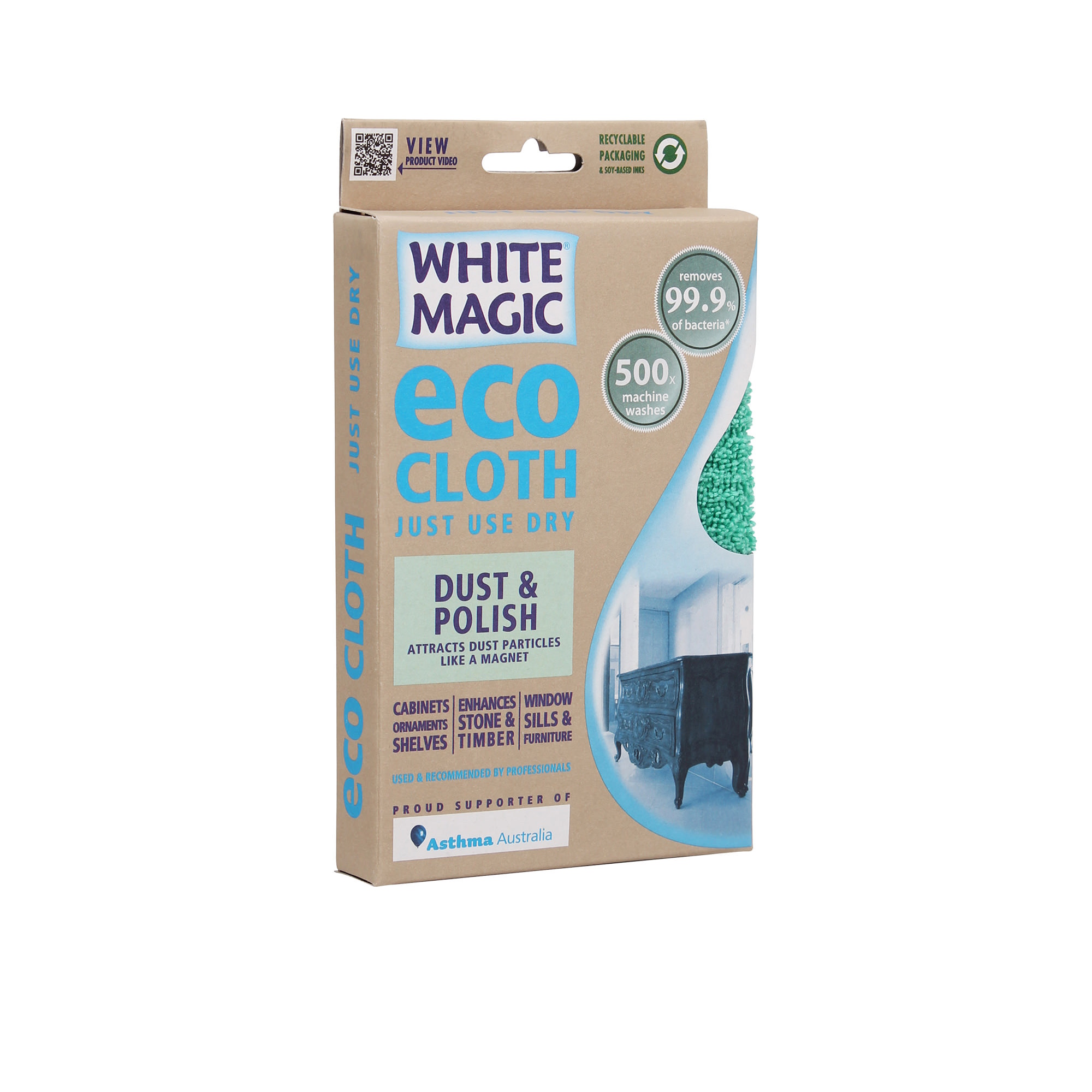 White Magic Microfibre Dust & Polish Eco Cloth