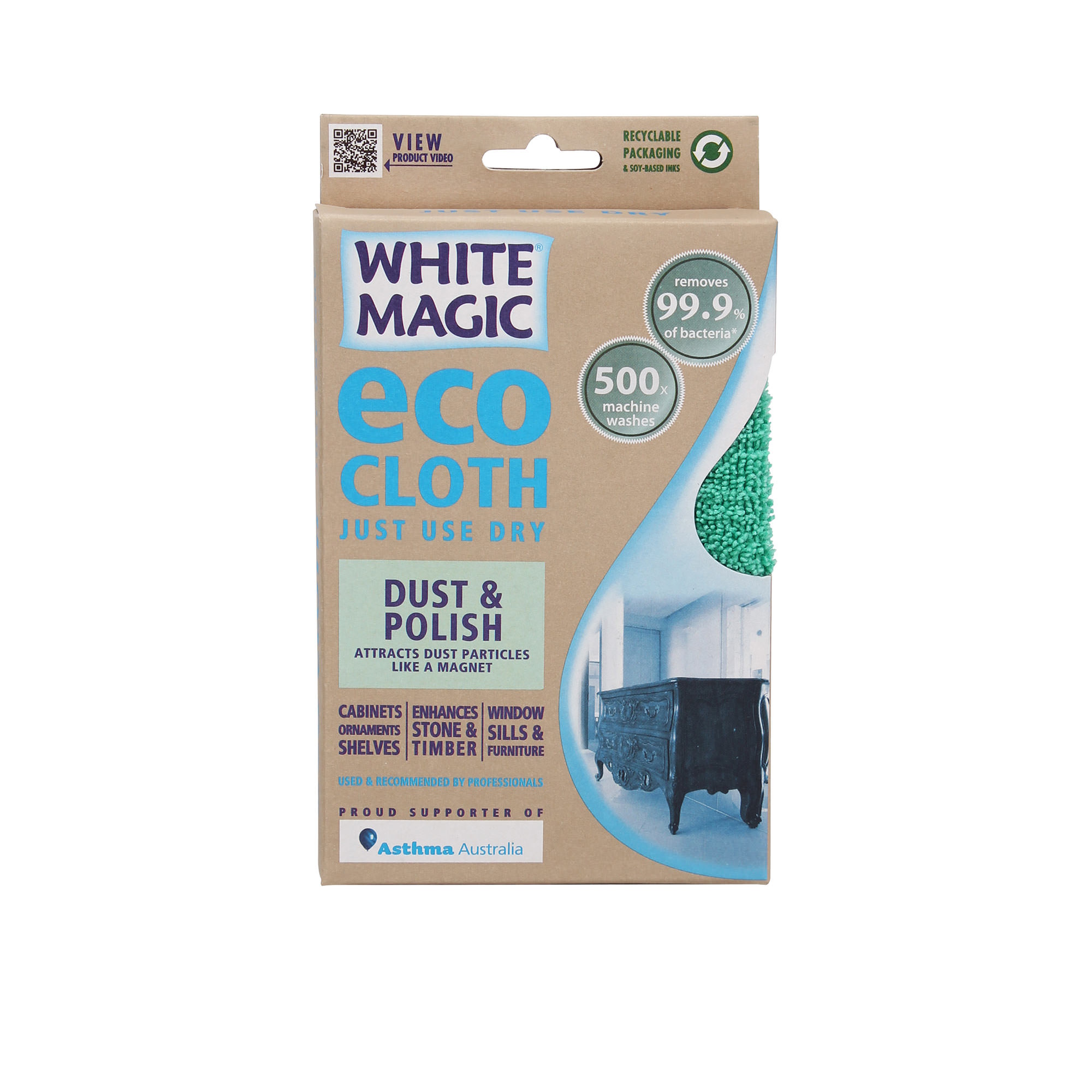 White Magic Microfibre Dust & Polish Eco Cloth-3