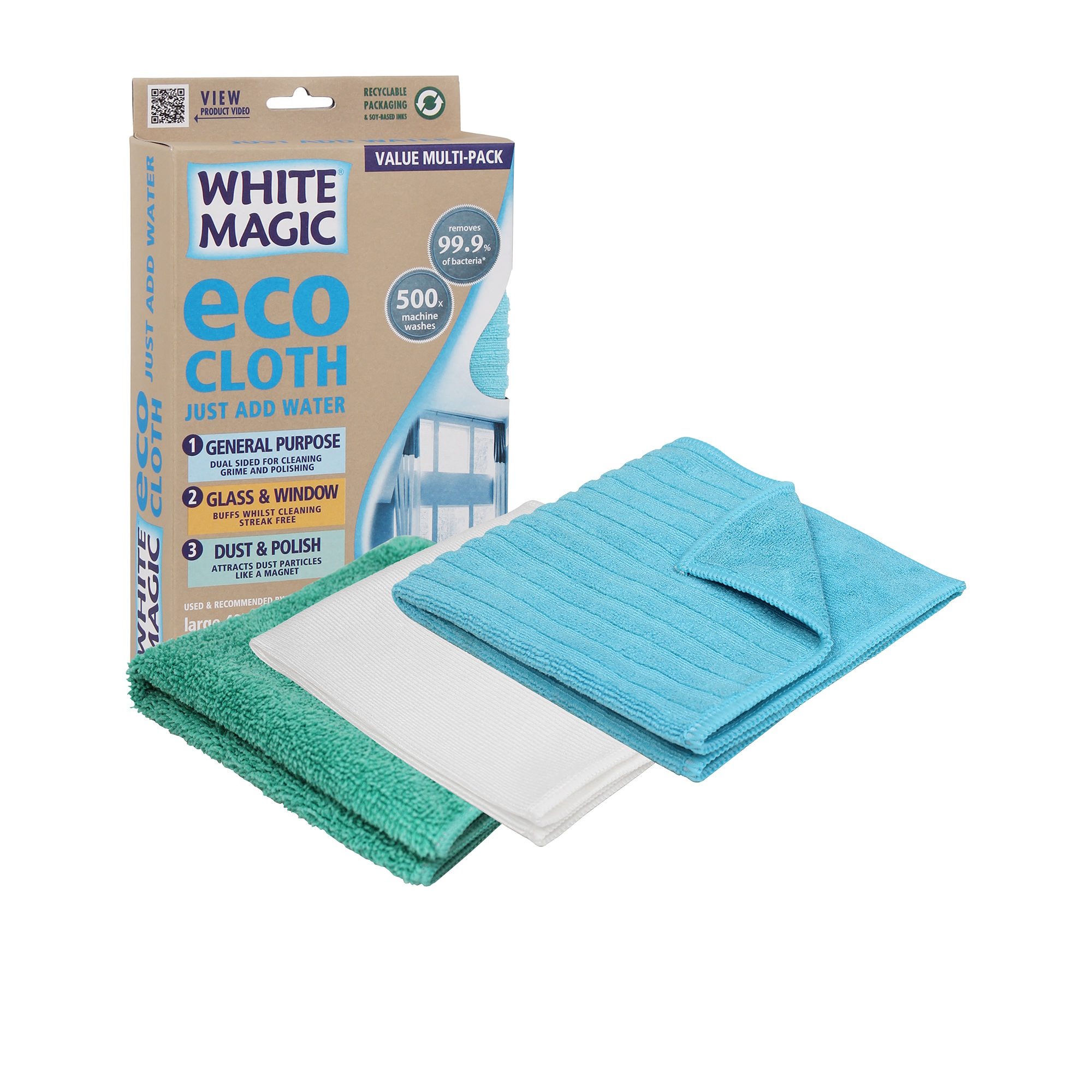 White Magic Microfibre Household Value Pack Eco Cloth-1