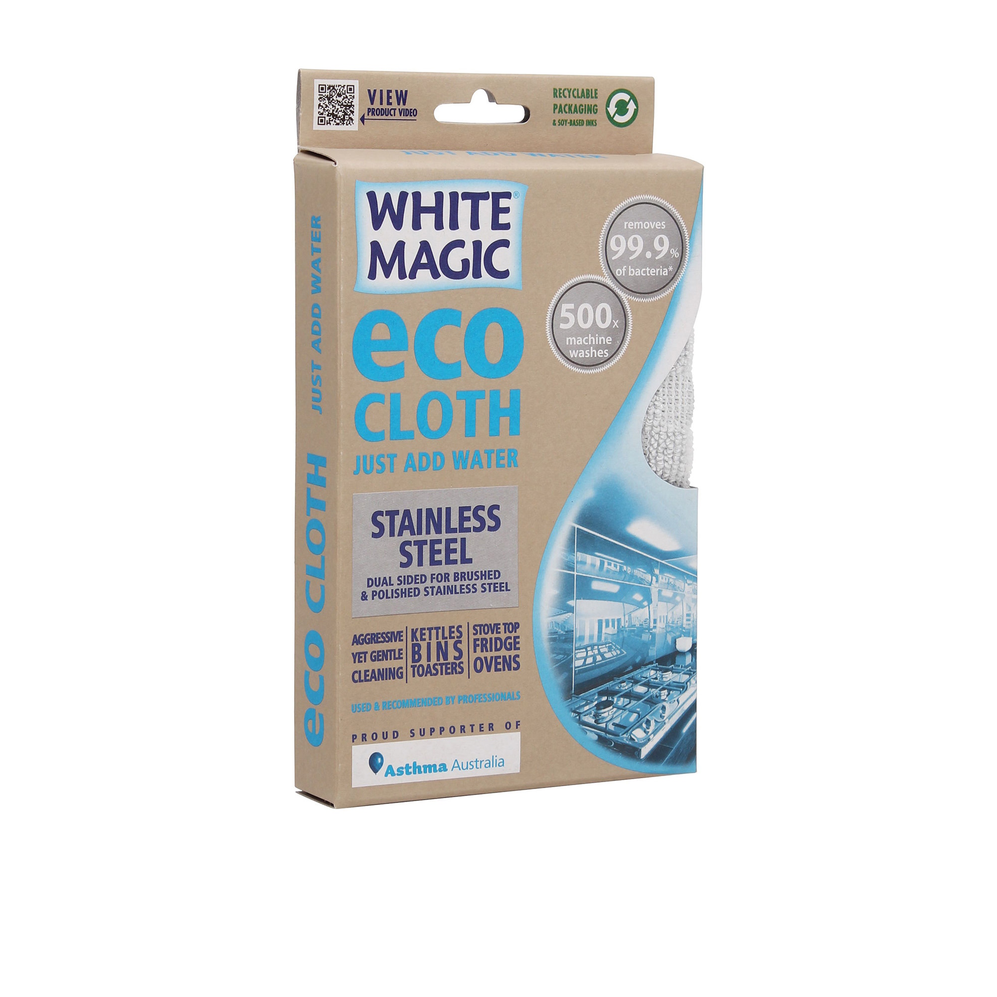 White Magic Microfibre Stainless Steel Eco Cloth-3