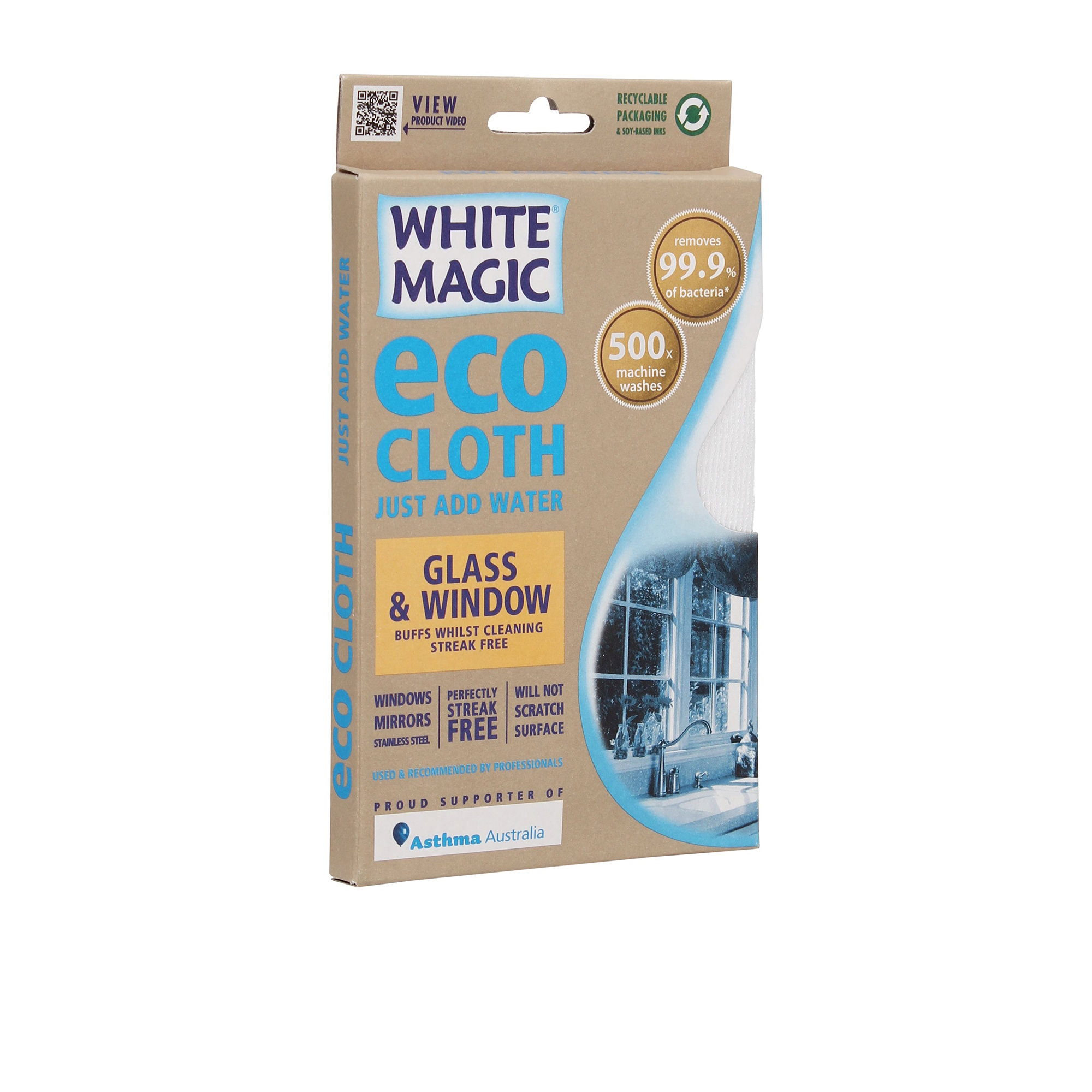 White Magic Microfibre Glass/window Eco Cloth
