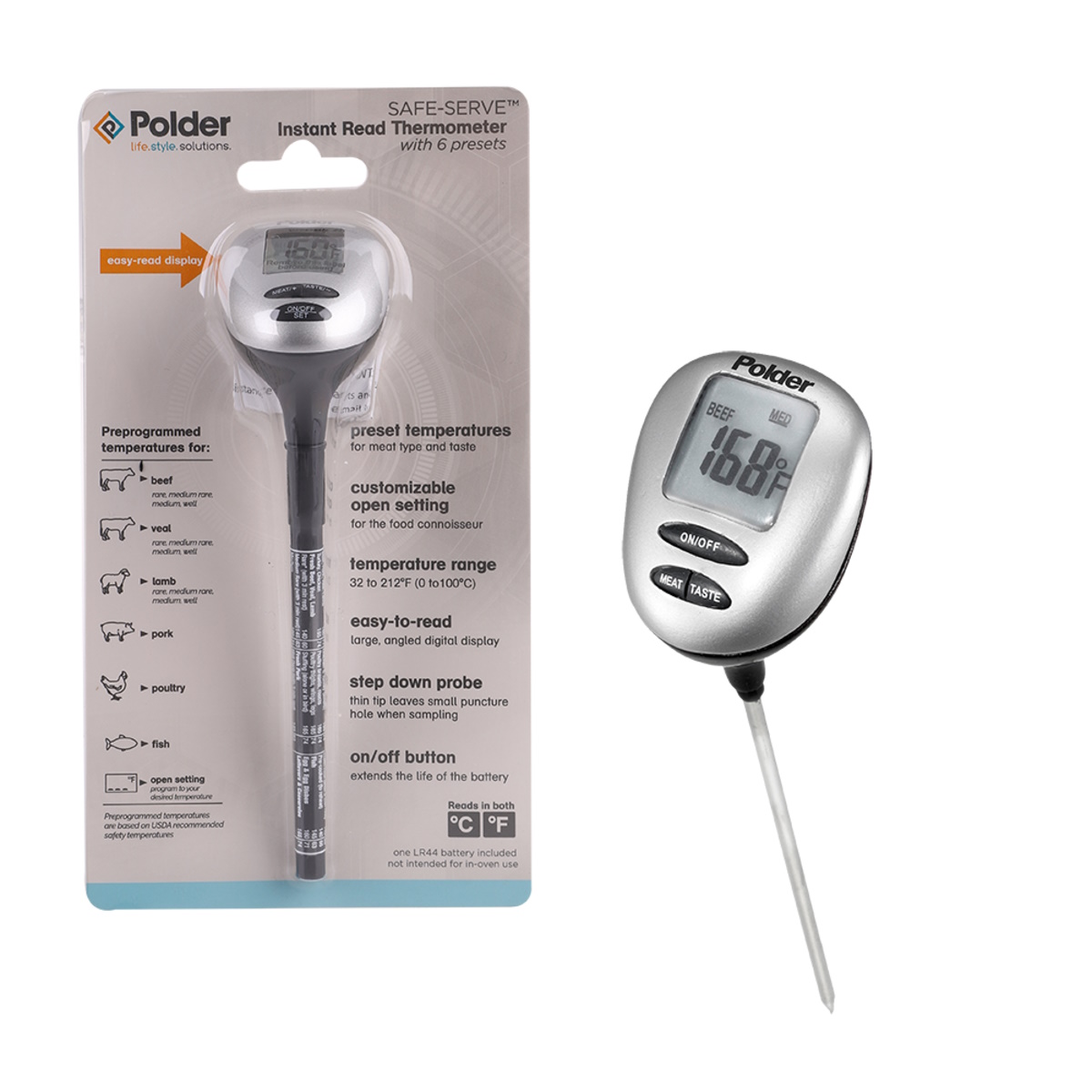 Polder Safe-serve Instant Read Thermometer-1
