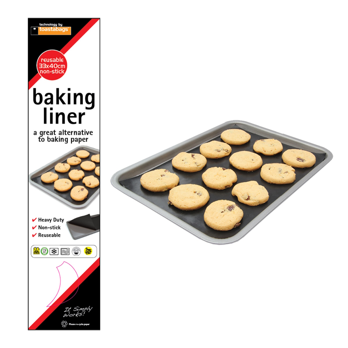 Toastabag Non-stick Reusable Baking Liner 30 X 40cm 230g - Black-1