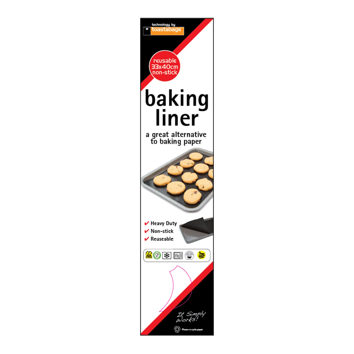 Toastabag Non-stick Reusable Baking Liner 30 X 40cm 230g - Black-4